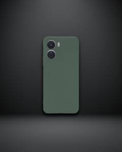 Vivo Y16 Kılıf Nano İçi Kadife Silikon - Koyu Yeşil