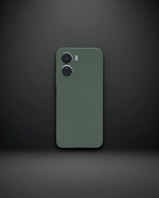 Vivo Y16 Kılıf Nano İçi Kadife Silikon - Koyu Yeşil