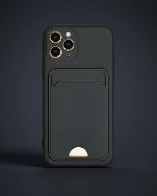 Apple İphone 11 Pro Kılıf Kelvin Kartvizitli Silikon - Siyah