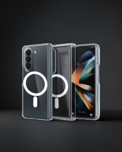 Samsung Galaxy Z Fold 5 Kılıf Magneticsafe Şeffaf Silikon - Şeffaf