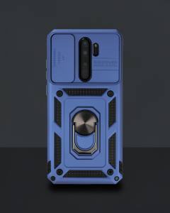 Xiaomi Redmi Note 8 Pro Kılıf Pars Lens Yüzüklü Silikon - Lacivert
