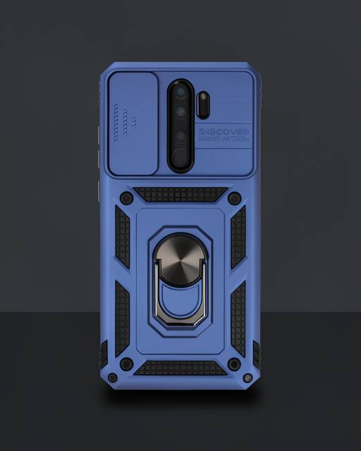 Xiaomi Redmi Note 8 Pro Kılıf Pars Lens Yüzüklü Silikon - Lacivert