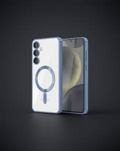 Samsung Galaxy S24 Kılıf Kross Magneticsafe Kapak - Sierra Blue