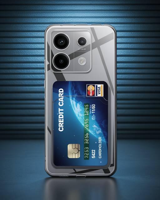 Xiaomi Poco X6 Kılıf Kart Şeffaf Silikon - Şeffaf