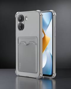 Xiaomi Redmi 13c Kılıf Kart Şeffaf Silikon - Şeffaf