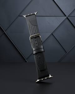 Apple Watch 45mm Buff Deri Kordon (saat Değildir) - Siyah