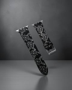 Apple Watch 38mm Creeper Desenli Kordon - Siyah