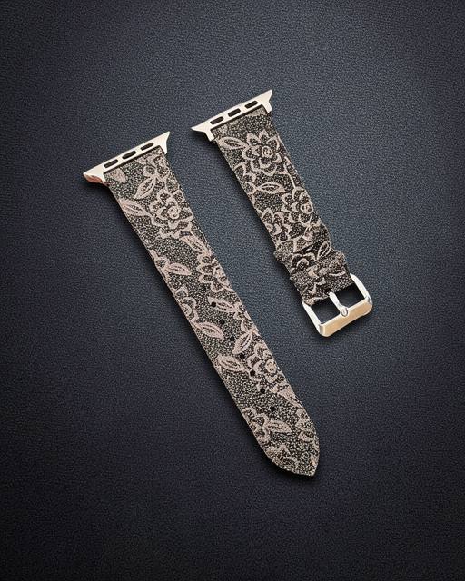 Apple Watch 42mm Creeper Desenli Kordon - Kahverengi