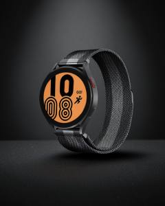 Watch 20mm Metal Mıknatıslı Kordon (saat Değildir) - Siyah-beyaz
