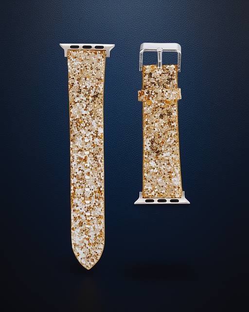 Apple Watch 38mm Ry Taşlı Kordon - Gold