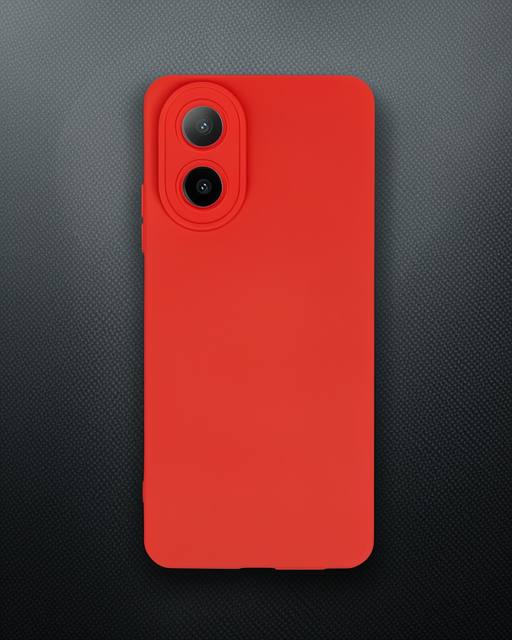 Oppo A38 Kılıf Nano İçi Kadife Silikon - Kırmızı