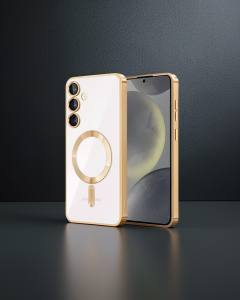 Samsung Galaxy S23 Plus Kılıf Kross Magneticsafe Kapak - Gold