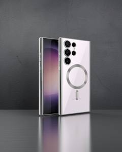 Samsung Galaxy S23 Ultra Kılıf Kross Magneticsafe Kapak - Gümüş