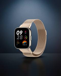 Xiaomi Redmi Watch 3 Metal Mıknatıslı Kordon (saat Değildir) - Metalik Gold