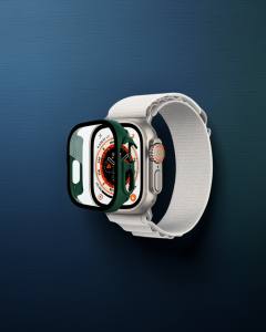 Apple Watch Ultra 49mm Desert Camlı Kasa Ekran Koruyucu - Koyu Yeşil