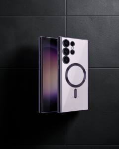 Samsung Galaxy S23 Ultra Kılıf Kross Magneticsafe Kapak - Mor