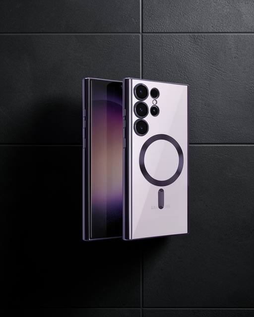Samsung Galaxy S23 Ultra Kılıf Kross Magneticsafe Kapak - Mor
