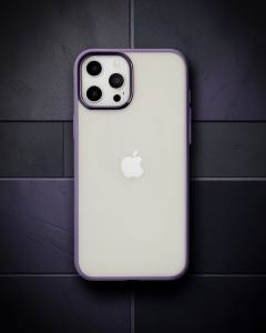 Apple İphone 12 Pro Max Kılıf Element Silikon - Mor