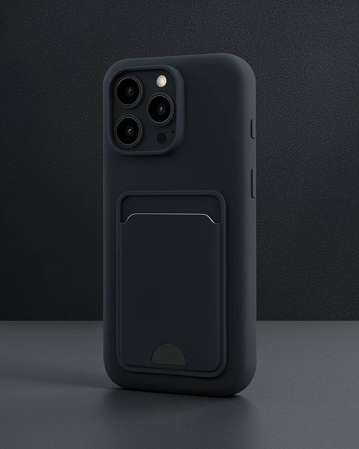 iPhone 16 Pro Kılıf Kelvin Kartvizitli Silikon - Siyah