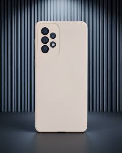 Samsung Galaxy A53 5G Kılıf Nano İçi Kadife Silikon - Pudra