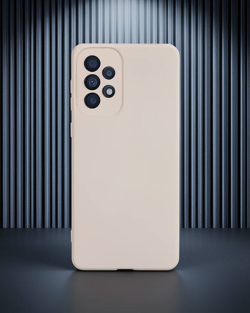 Samsung Galaxy A53 5G Kılıf Nano İçi Kadife Silikon - Pudra