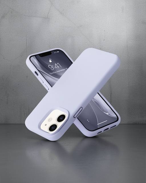 Apple İphone 12 Kılıf Nano İçi Kadife Silikon - Lila