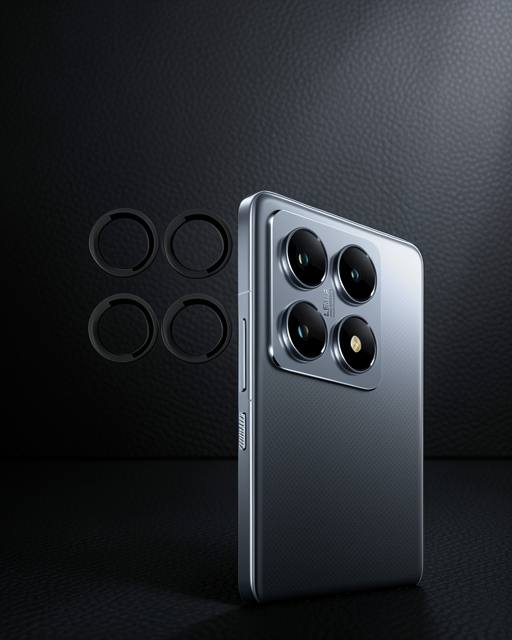 Xiaomi Mi 14T Pro - Joko Pvd Metal Kamera Lens Koruyucu - Siyah