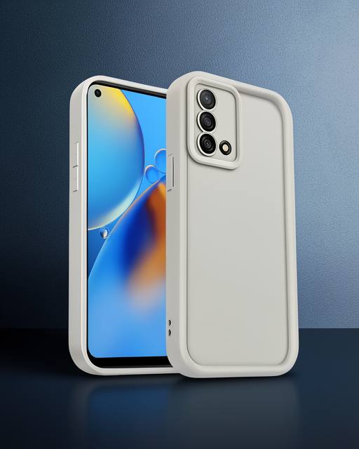 Oppo A74 4G Kılıf Viera Silikon - Krem