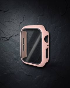 Apple Watch 44mm Camlı Kasa Ekran Koruyucu - Pembe