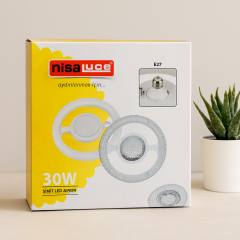 30W E27 LED Ampul 6500K 2700 Lumen Simit Model (Mika Kristal Plastik Cam)