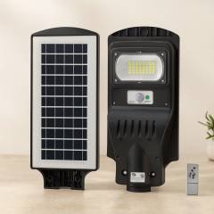 100W Güneş Enerjili Sokak Lambası 6500K Sensörlü Kumandalı