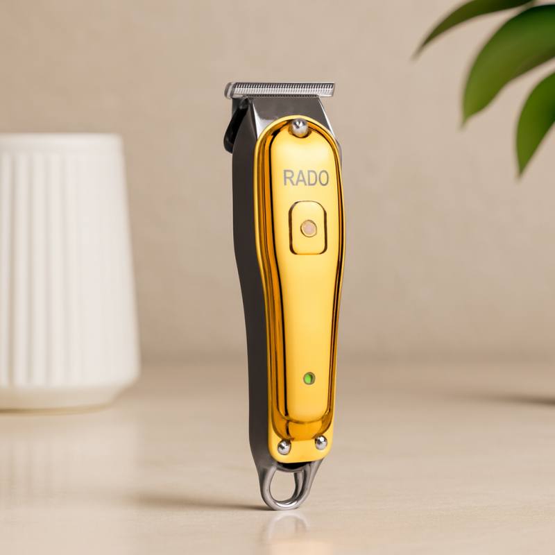 USB Şarjlı Saç ve Sakal Kesme Makinesi - T-Bıçak, Metal Kaplama