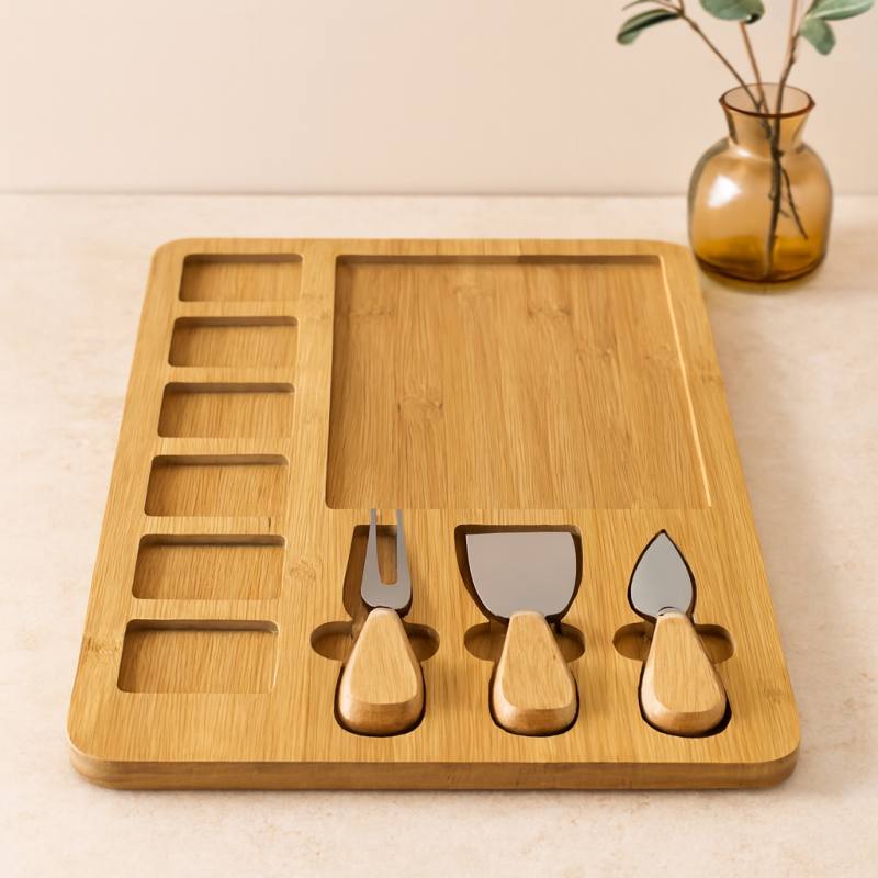 Kahvaltı Peynir Sunum Panosu MDF 6+1 Bölmeli